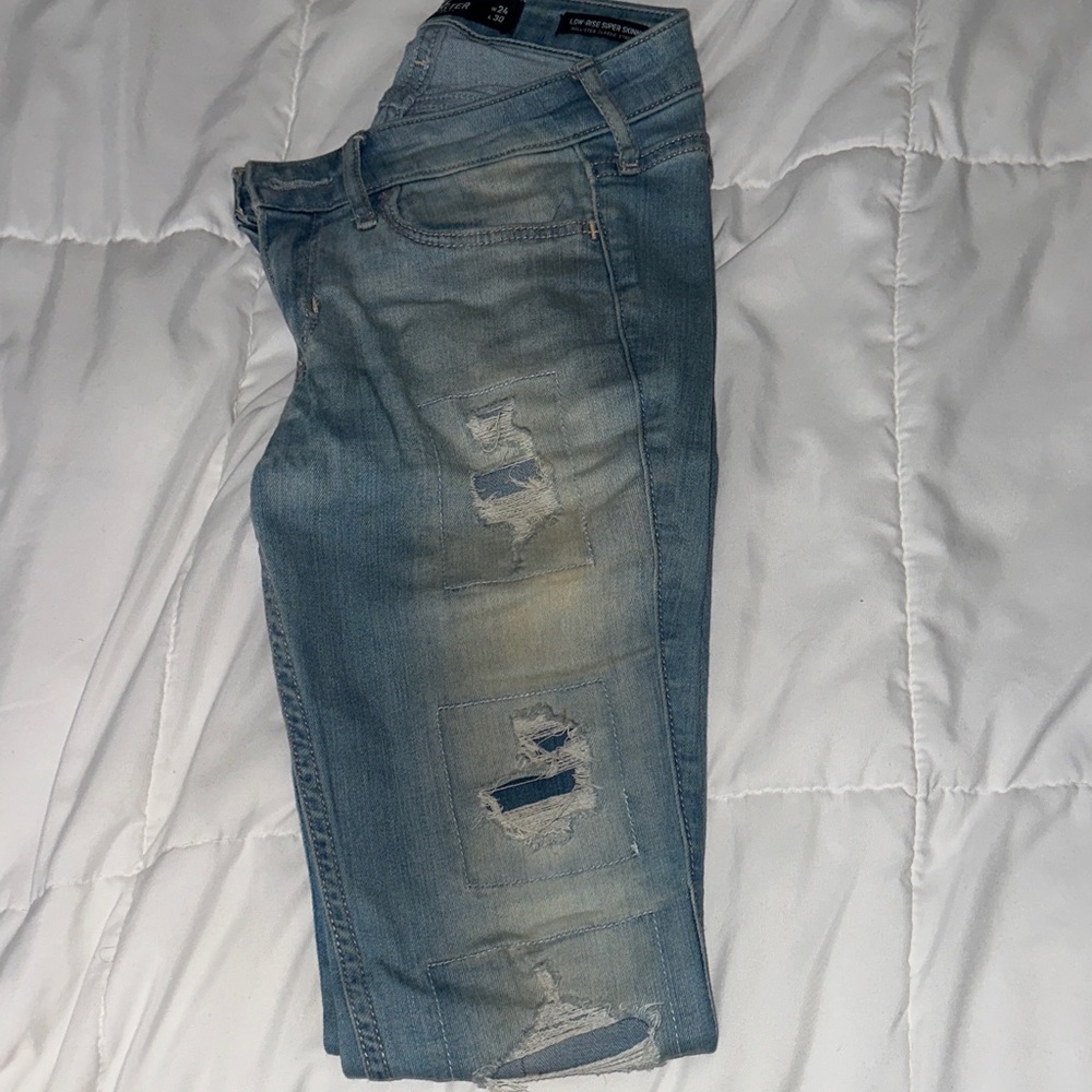 Hollister Light Blue Distressed Skinny Jeans